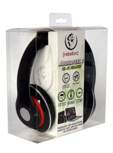 Ακουστικά Κεφαλής 3.5" Audiofeel 2 Rebeltec PC, Smartphones, Tablets, MP4 Black image