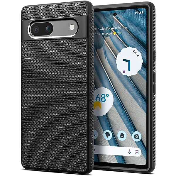 Google Pixel 7a Spigen Liquid Air Silicone Case Black ACS05815 image