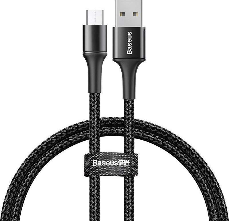 Καλώδιο Φόρτισης USB-A to Micro USB Halo 3A 0,5m Baseus Black CAMGH-A01 image