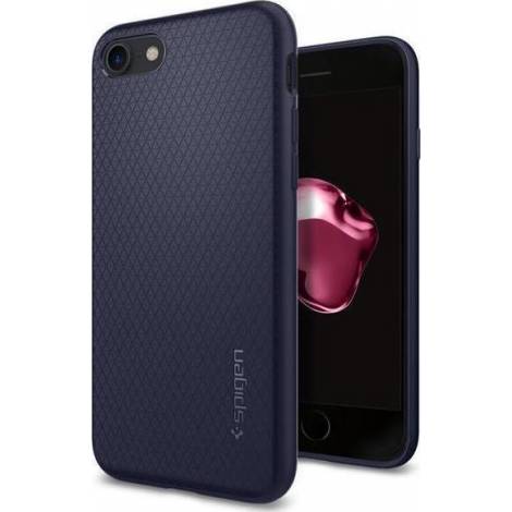 iPhone 8/7/SE 2020 4.7" Spigen Liquid Air Armor Silicone Case Midnight Blue 042CS21189 image