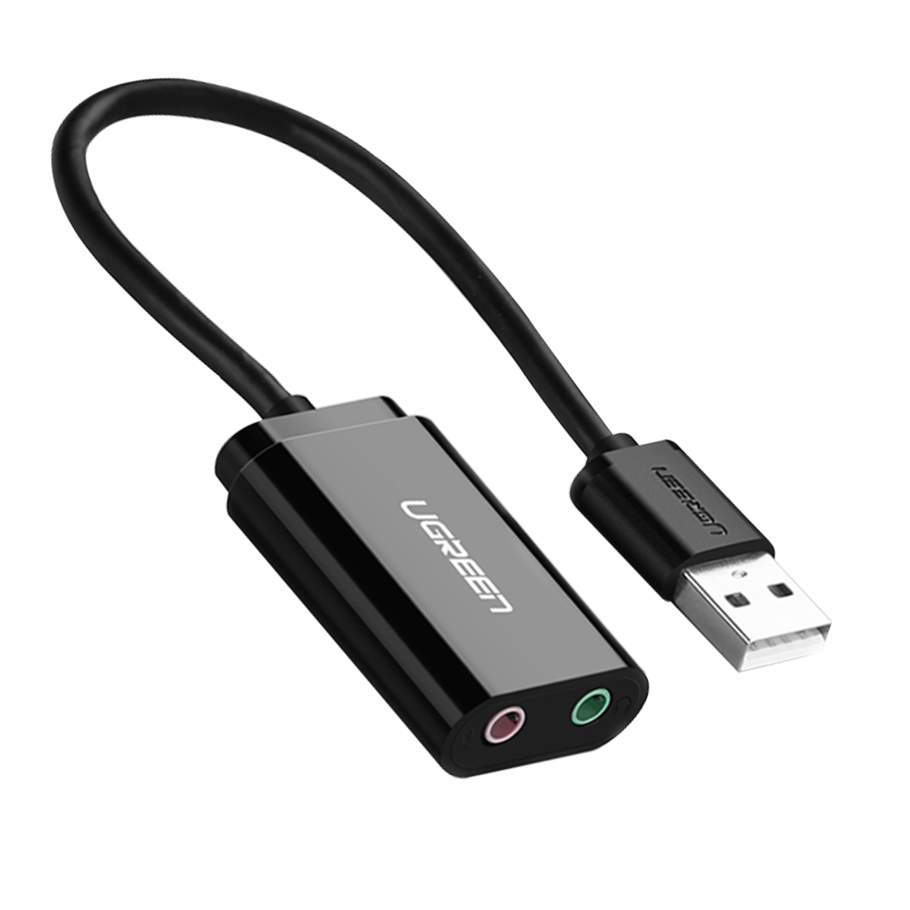 US205 Εξωτερική USB Κάρτα Ήχου 2.0 Μαύρο Ugreen 30724  image