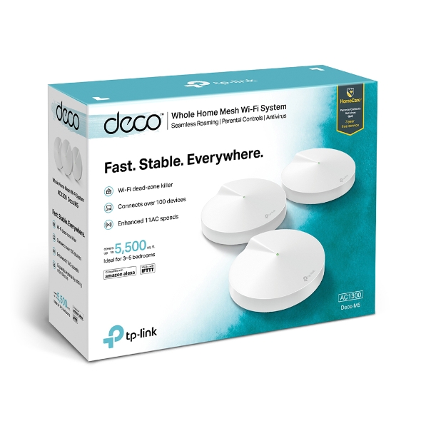 WiFi System Tp-Link AC1300 Deco M5 3 Pack v.3 Whole Home Mesh  image