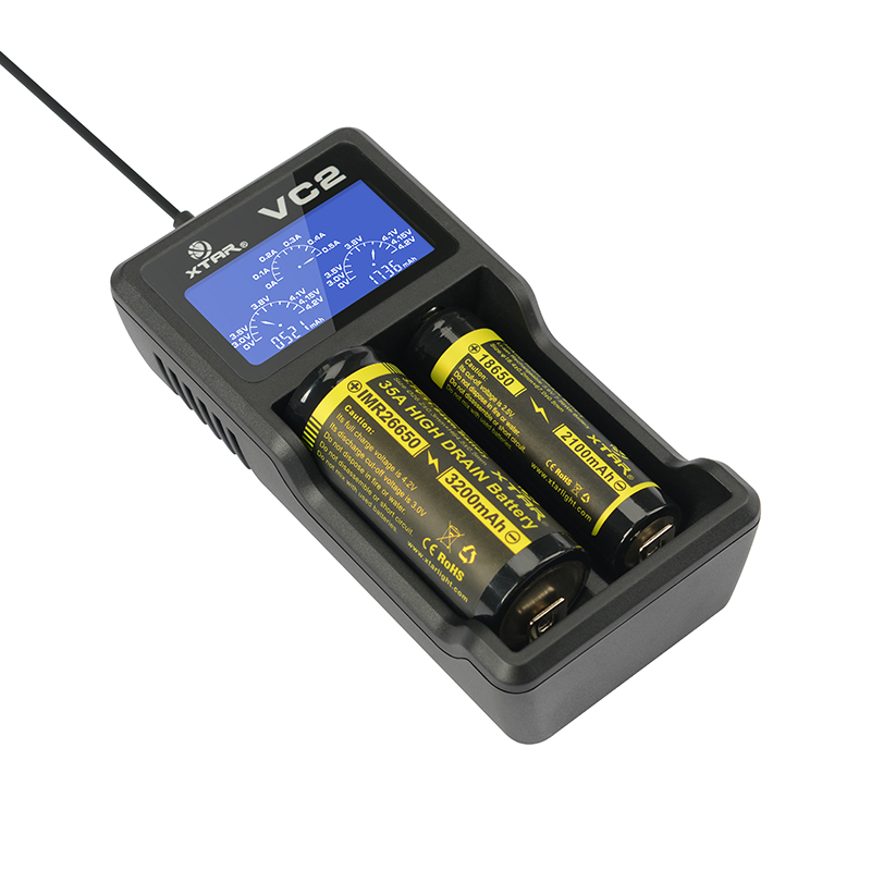 USB LCD Li-ion Battery Charger XTAR VC2 image