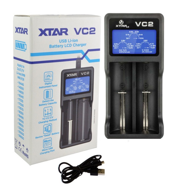 USB LCD Li-ion Battery Charger XTAR VC2 image