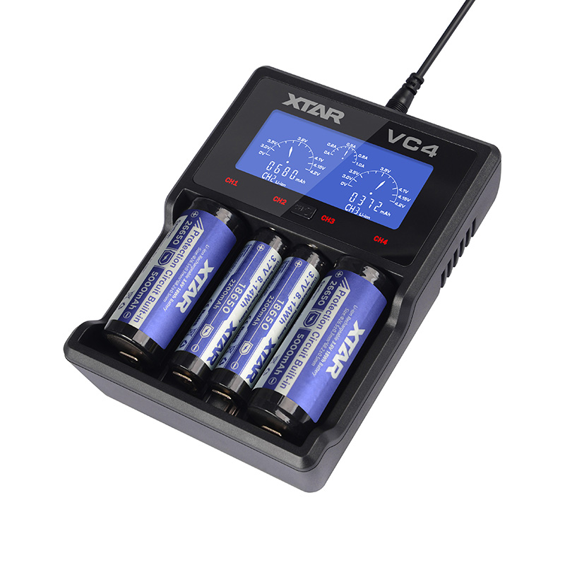 USB LCD Li-ion/Ni-MH Battery Charger XTAR VC4 image