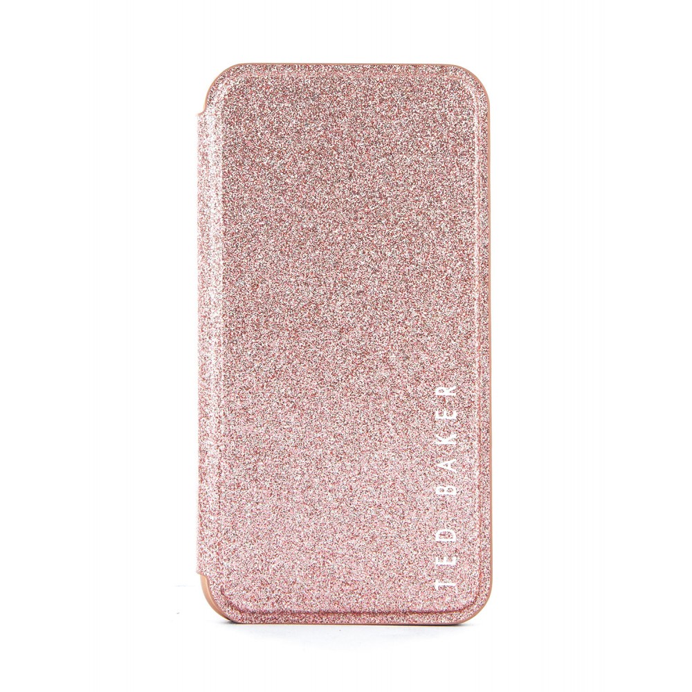 iPhone 13 Pro Max Folio Case Glitter Rose Gold Ted Baker 83533 image