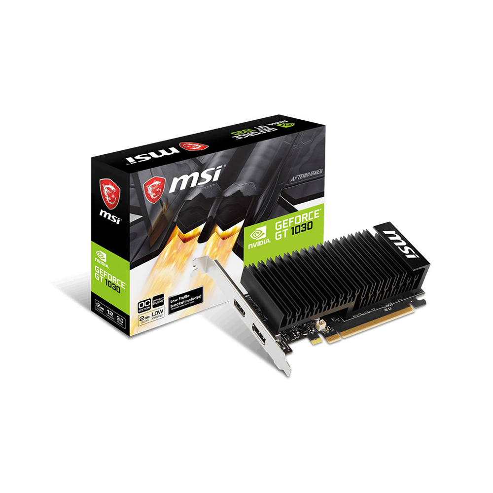Κάρτα Γραφικών MSI GeForce GT 1030 2GB GDDR4 2GHD4 LP OC με HDMI και DisplayPort V809-2825R image