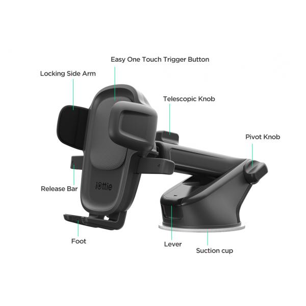 Universal Car Holder 5"-8" Easy One Touch 5 by iOttie HLCRIO171AM image