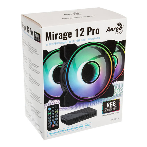 Mirage 12 ARGB Pro Case Fan 120mm με Σύνδεση 6-Pin 3τμχ Aerocool image