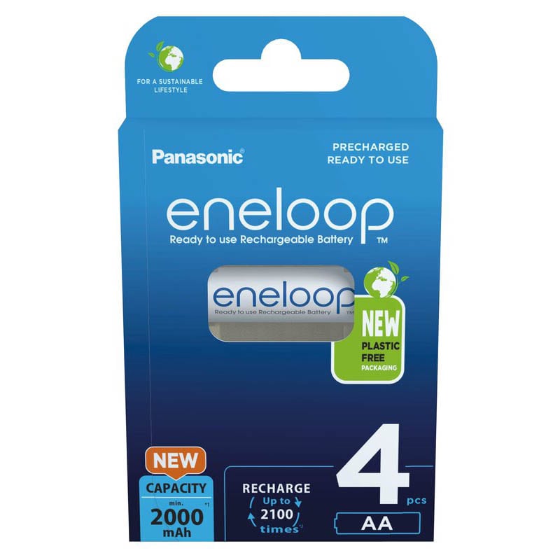 Eneloop 4x AA Ni-MH 2000mAh BK-3MCDE/4BE Panasonic image