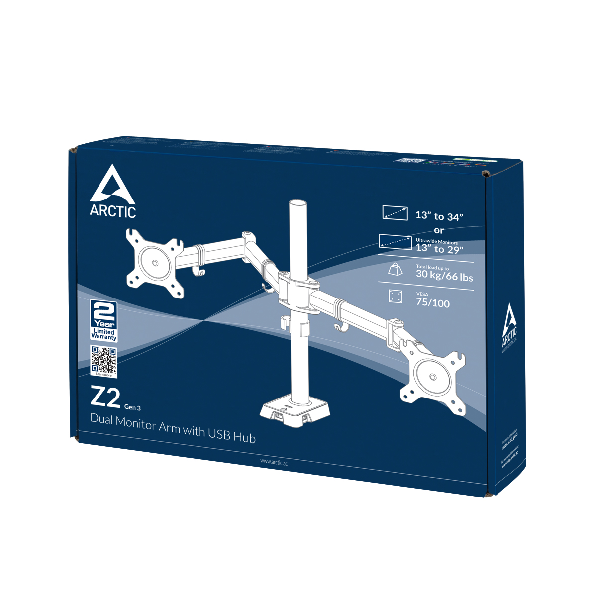 Βάση Οθόνης Desk Mount Monitor Arm Z2 Gen3 USB Έως 34"-35" Ultrawide AEMNT00053A image