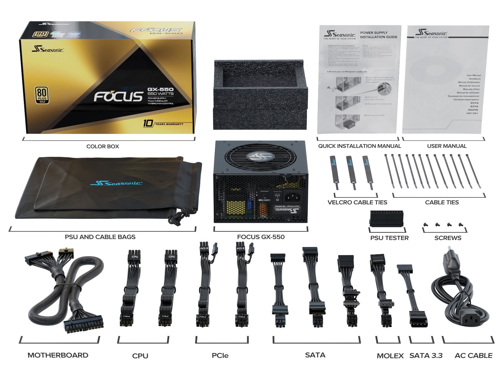 Power Supply (Τροφοδοτικό) Seasonic Focus GX 550W Focus-GX-550 image